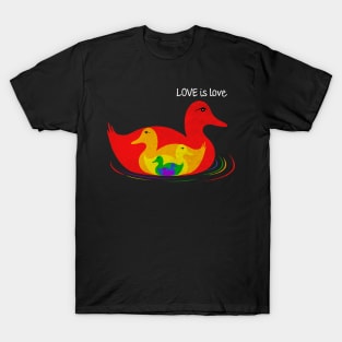 Love Duck Rainbow T-Shirt